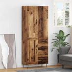 vidaXL buffetkast met lade 2 pcs Oudhout Geëngineerd hout en, Minder dan 50 cm, Verzenden, Nieuw, Minder dan 100 cm