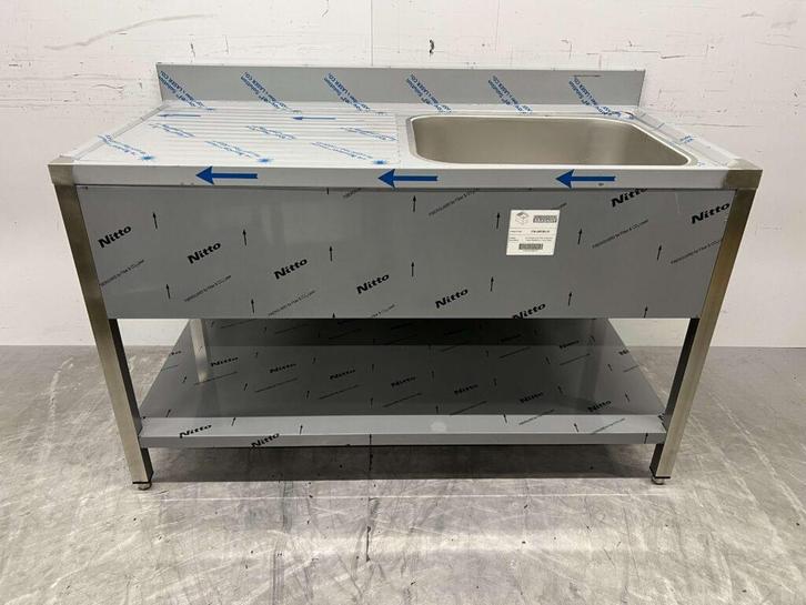 RVS  Spoeltafel spoelbak Gelast model Premium-line 140 cm, Zakelijke goederen, Horeca | Keukenapparatuur, Nieuw in verpakking