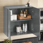 2dekans | SoBuy Wandkast met 2 Deuren - 60x30x60 cm - Grijs, Huis en Inrichting, Ophalen of Verzenden, Zo goed als nieuw