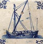 Tegel - Schip - Kaag - ca 1620 - 1640 - Antieke Delftse, Antiek en Kunst
