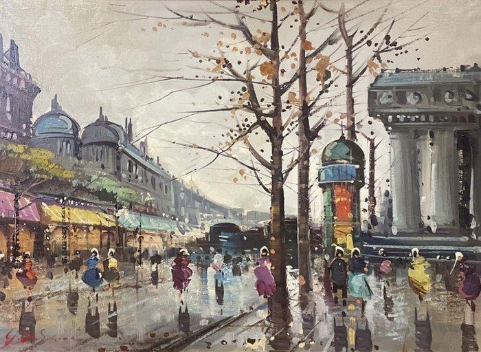 Giulio De Simone (1936) - Per le strade di Parigi, Antiek en Kunst, Kunst | Schilderijen | Klassiek