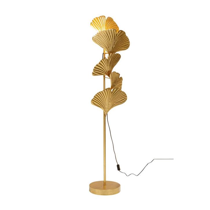 *WOONWINKEL* Kare Design Yuva Gold Gouden Vloerlamp Ginkgo, Huis en Inrichting, Lampen | Vloerlampen, Nieuw, Verzenden
