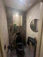 complete toilet renovatie, tegelzetter ook pvc wandpanelen, Garantie, Stucwerk