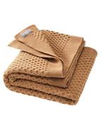 Disana - wollen (wikkel)deken honingraat (caramel, 80 x 100, Nieuw