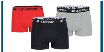 Lotto set van 3 boxers voor mannen - katoen - rood - blauw beschikbaar voor biedingen
