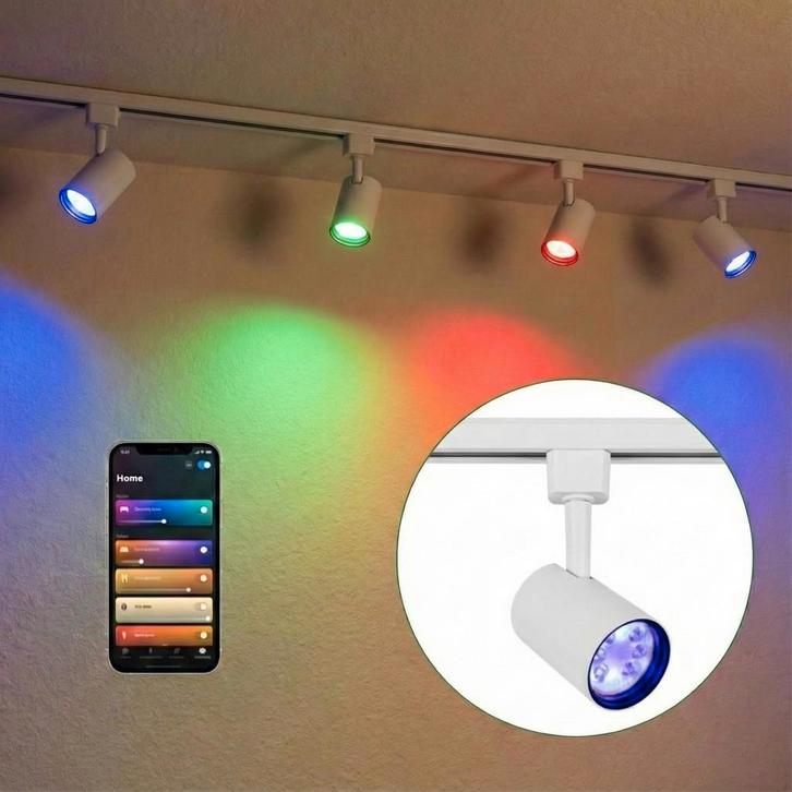 Smart Railsysteem 1-fase | Wit | 2 Meter | HUE compatible, Huis en Inrichting, Lampen | Plafondlampen, Nieuw, Ophalen of Verzenden