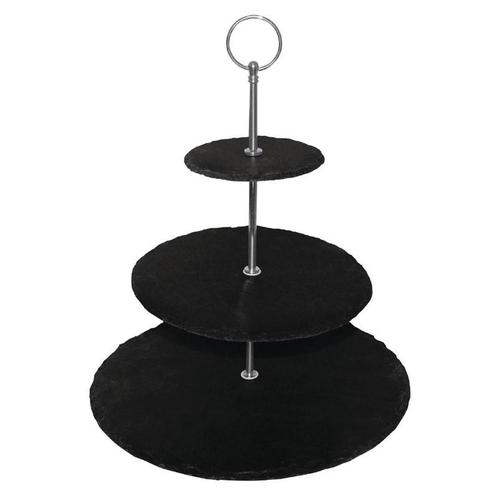 Leistenen etagère | 3 lagen | 34,5(h) x 30(Ø)cm Olympia, Zakelijke goederen, Horeca | Keukenapparatuur, Nieuw in verpakking, Verzenden