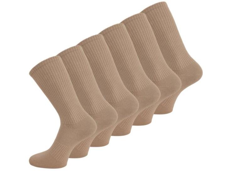 6 paar Katoenen damessokken - Naadloze sokken - Cappuccino, Kleding | Dames, Sokken en Kousen, Verzenden