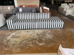 Sesilia lounge en sofa bank stripe stof zwart wit 2 delig, Ophalen, 250 tot 300 cm, Nieuw, 75 tot 100 cm