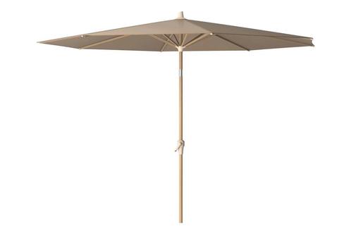 Platinum Riva stokparasol 3 m. rond - Teak Taupe, Tuin en Terras, Parasols, Stokparasol, Nieuw, Kantelbaar, Verzenden