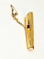 Dasspeld - 18 karaat Geel goud - 0.95ct. tw. Robijn