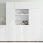 vidaXL buffetkast 80x42,5x185 cm bewerkt hout wit, Huis en Inrichting, Kasten | Buffetkasten, Minder dan 50 cm, Verzenden, 75 cm of meer