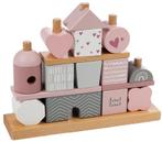 Label Label Roze Houten Blokken LLWT-25088, Kinderen en Baby's, Speelgoed | Houten speelgoed, Verzenden, Nieuw