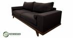 Luxe 2,5-zits bank zwart/bruin | Comfort voor €299,95, Gebruikt, Tweepersoons, 75 tot 100 cm, Rechte bank