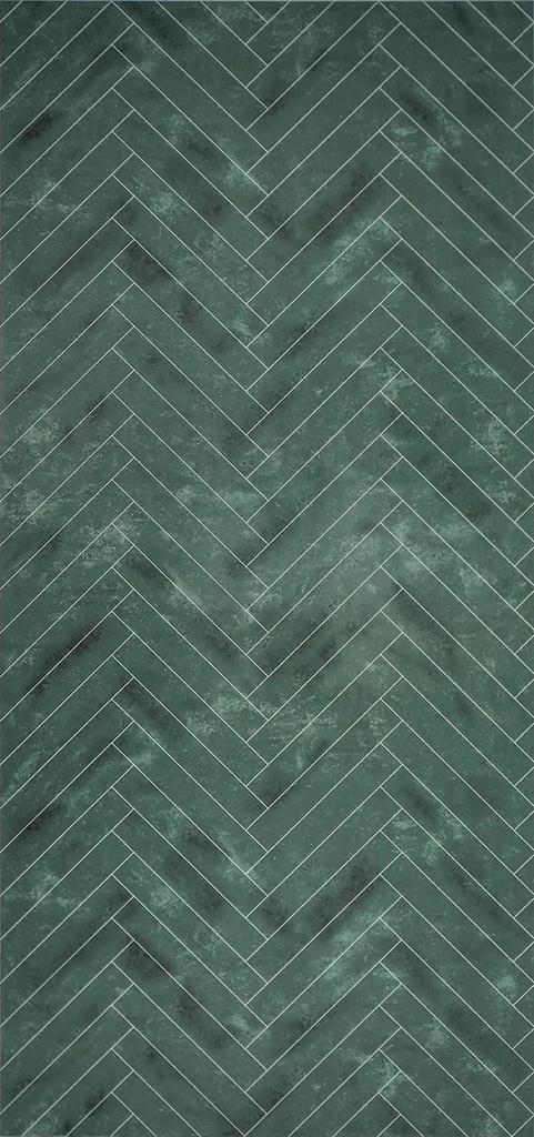 Wandpaneel Isodeco Visgraat 120x260 cm SPC Groen (Doosinhoud, Doe-het-zelf en Verbouw, Sanitair, Overige typen, Nieuw, Ophalen of Verzenden