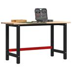 vidaXL Werkbank 140x60x81,5 cm massief eikenhout, Doe-het-zelf en Verbouw, Werkbanken, Verzenden, Nieuw