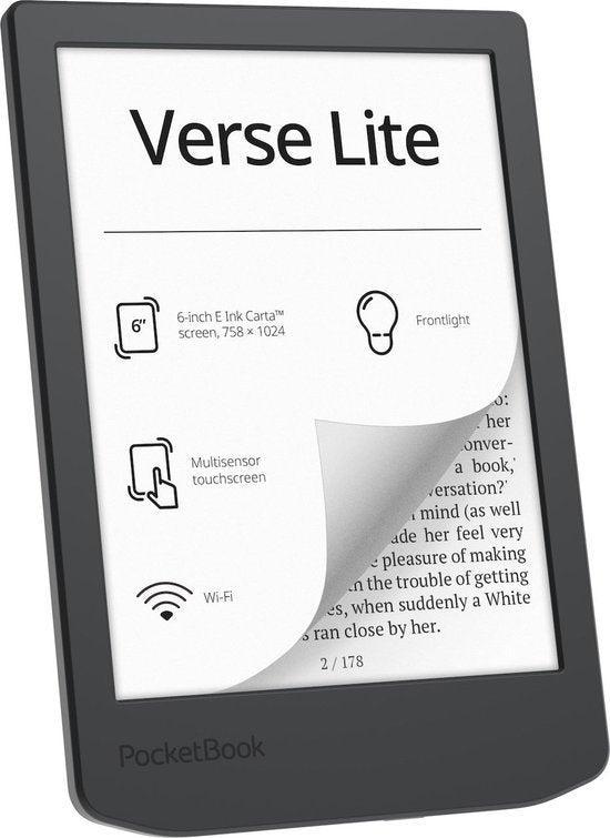 PocketBook Verse Lite - 6-inch E-Reader - Zwart, Computers en Software, E-readers, Zo goed als nieuw, Verzenden
