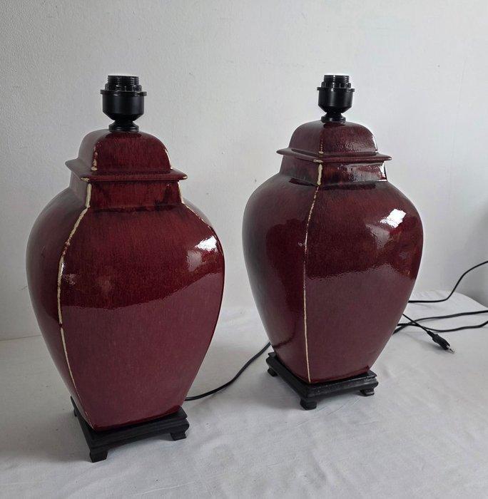 Jingchang ceramics - Tafellamp (2) - Keramiek, Antiek en Kunst, Curiosa en Brocante