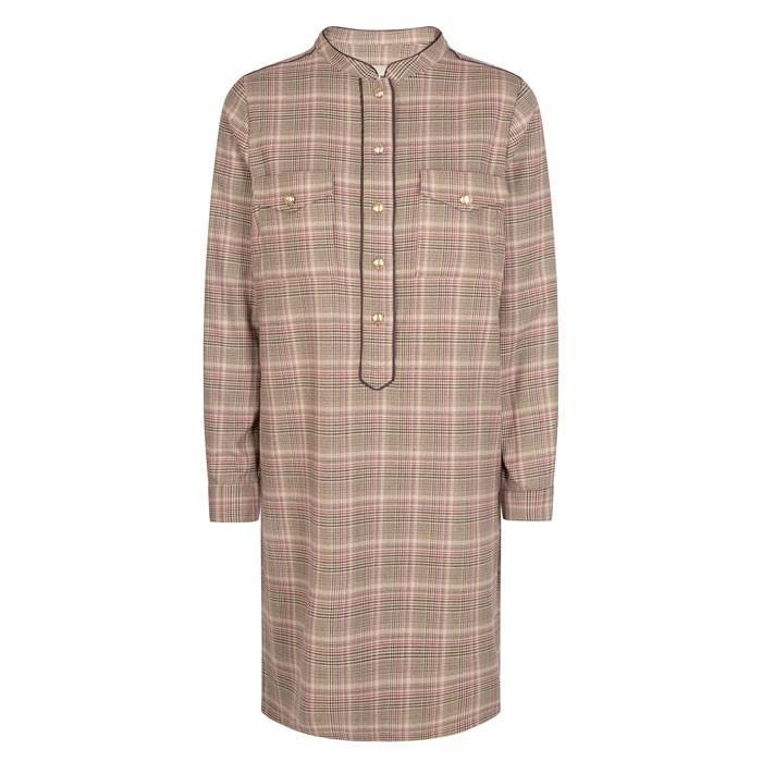 Mos Mosh • geruite Annie Fara jurk • 36, Kleding | Dames, Jurken, Bruin, Nieuw, Maat 36 (S), Verzenden