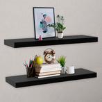 vidaXL Wandschappen zwevend 2 st 120x20x3,8 cm zwart, Huis en Inrichting, Woonaccessoires | Wandplanken en Boekenplanken, Verzenden