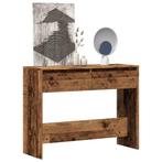 vidaXL Wandtafel 100x35x76,5 cm bewerkt hout oud houtkleurig, Huis en Inrichting, Verzenden, Nieuw