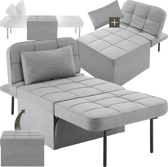 2dekans | tectake® 4-in-1 Slaapbank Ponto - Comfortabele, Huis en Inrichting, Fauteuils, Zo goed als nieuw, Ophalen of Verzenden
