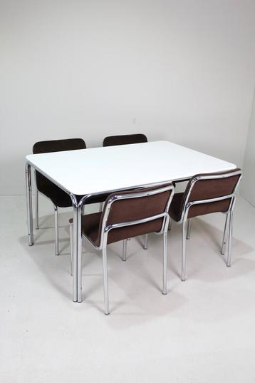 Vintage design eetkamerset, tafel en stoelen TECTA jaren 70 beschikbaar voor biedingen