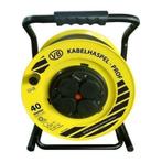 Professionele Kabelhaspel 40m 4 voudig Neopreen H07 haspel, Nieuw, Verzenden