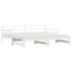 vidaXL Slaapbank 90x200 Wit - Retourdeal - Ruimtebesparen..., Huis en Inrichting, 90 cm, Eenpersoons, Wit, Nieuw