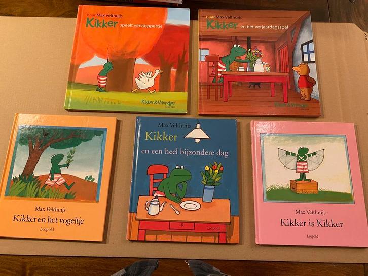 Max Velthuijs - 5 Prentenboeken - Kikker - in nieuwstaat, Boeken, Kinderboeken | Kleuters, Fictie algemeen, 4 jaar, Zo goed als nieuw