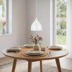 Hanglamp | Como | Wit | 1 lichts | E27 Fitting, Nieuw, Ophalen of Verzenden, Modern, Metaal