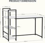Bureau - Computertafel - Computerbureau - 140x60x100 cm - Wi, Verzenden, Zo goed als nieuw