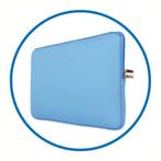 laptopsleeve 14,6 inch dubbele ritssluiting lichtblauw, Computers en Software, Laptophoezen, Ophalen of Verzenden, Nieuw, PCM Neutraal