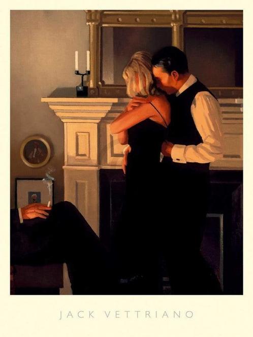Kunstdruk Jack Vettriano - Beautiful Losers II 60x80cm, Huis en Inrichting, Woonaccessoires | Schilderijen, Tekeningen en Foto's