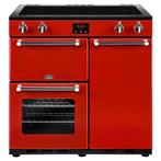 Belling Kensington 90Ei Inductie fornuis Rood2249, Witgoed en Apparatuur, Fornuizen, Ophalen of Verzenden, Nieuw, 95 cm of meer