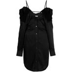 AlexanderWang.T • zwarte zijden jurk • M, Kleding | Dames, Verzenden, Zwart, Maat 42/44 (L), Nieuw