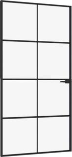 vidaXL Binnendeur 102x201,5 cm gehard glas met zwart, Doe-het-zelf en Verbouw, Gereedschap | Handgereedschap, Ophalen of Verzenden