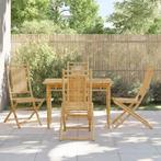 vidaXL Tuinstoelen 4 st inklapbaar 46x66x99 bamboe, Tuin en Terras, Tuinstoelen, Verzenden, Nieuw, Hout