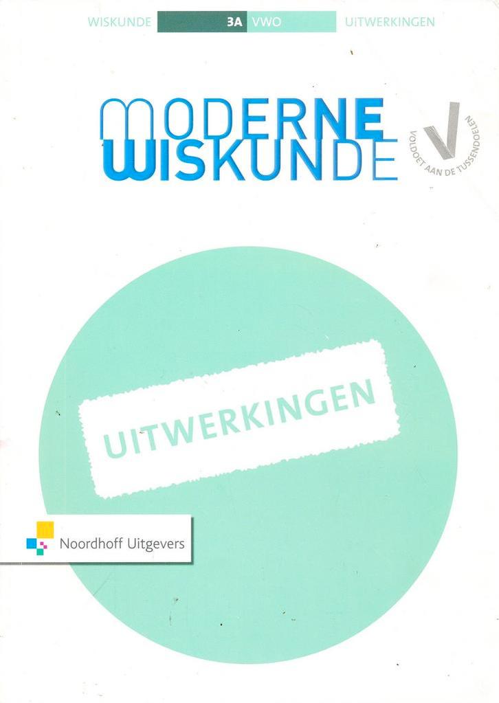 Moderne Wiskunde VWO 3A Uitwerkingen, Boeken, Schoolboeken, Nieuw, Verzenden