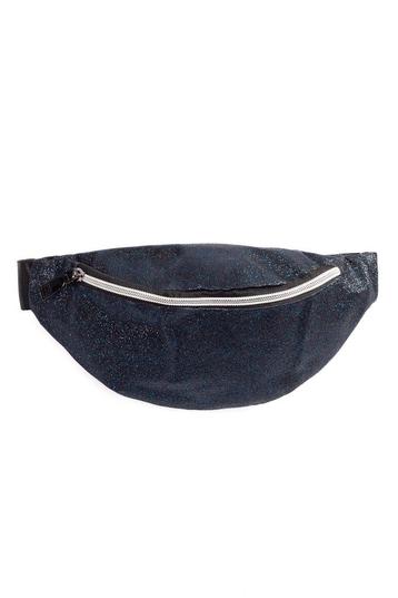 Grote Donkerblauwe Glitters Heuptas Breed Fanny Pack Zwarte beschikbaar voor biedingen