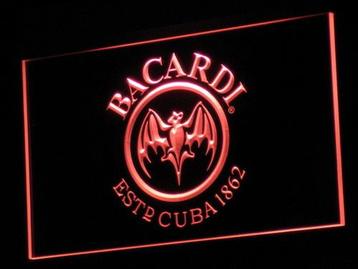 Bacardi neon bord lamp LED verlichting reclame lichtbak XL *