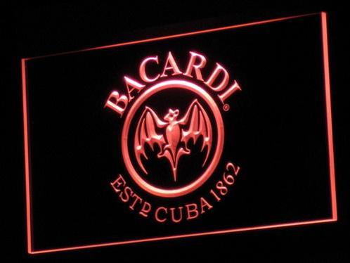 Bacardi neon bord lamp LED verlichting reclame lichtbak XL *, Huis en Inrichting, Lampen | Overige, Nieuw, Verzenden