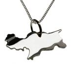 Zilveren Landkaart Zuid Tirol ketting hanger, Verzenden, Nieuw