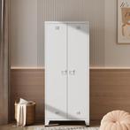 [en.casa] Metalen kast Hankasalmi 180x90x40 cm wit, Verzenden, Nieuw