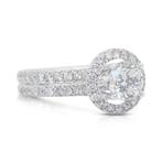 Ring - 18 karaat Witgoud - 1.52ct. tw. Diamant (Natuurlijk), Nieuw