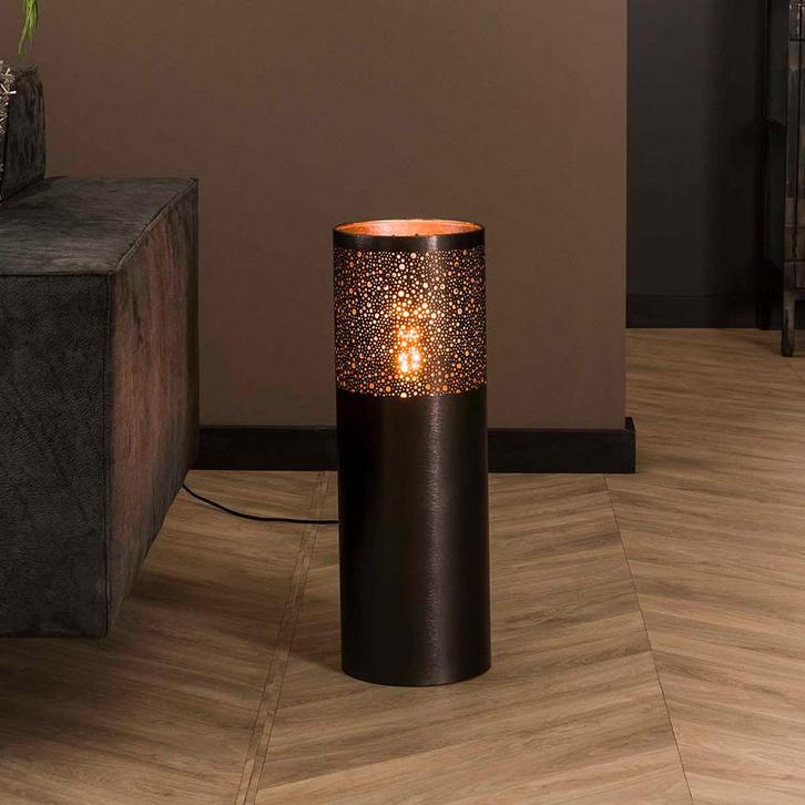 *WOONWINKEL* Staande Lamp Zwart Nickel Metaal 60 Cm, Huis en Inrichting, Lampen | Tafellampen, Nieuw, Verzenden