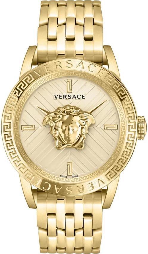 Versace VESN00722 V-Code Restyling herenhorloge 43 mm, Sieraden, Tassen en Uiterlijk, Horloges | Heren, Staal, Nieuw, Staal, Overige merken