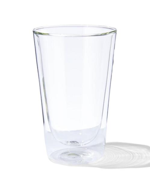 HEMA Theeglas dubbelwandig 450ml glas 8=40% / 6=30% / 4=20%, Hobby en Vrije tijd, Theezakjes, Verzenden