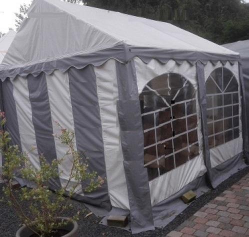 Professionele Partytent PVC 3x4x2,2 mtr in Wit-Grijs, Tuin en Terras, Partytenten, Partytent, Nieuw, 2 meter of meer, Verzenden