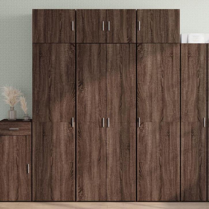 vidaXL buffetkast 70x42,5x185 cm bewerkt hout bruin, Huis en Inrichting, Kasten | Buffetkasten, 50 tot 75 cm, Nieuw, Overige houtsoorten